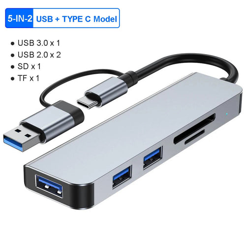 7-IN-2 USB HUB 3.0 USB C HUB Dock Station 5Gbps